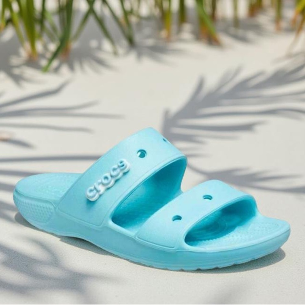 New Crocs Men’s Iconic Comfort Classic Sandal Slide Pure Water Blue Size 12